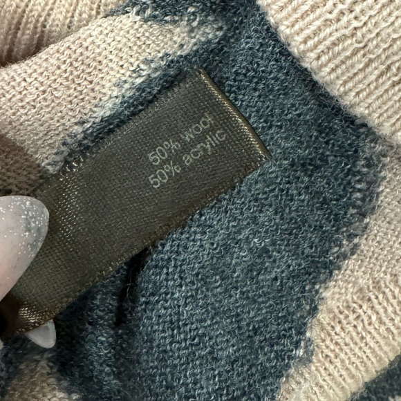 The Limited Wool Blend Knit Pink Geometric Short Sleeve Sweater (XS) - Picture 6 of 6